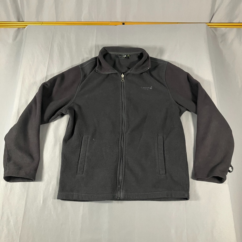 Playboy Physical Men's‎ Medium Fleece Jacket Black Full Zip Logo Spellout